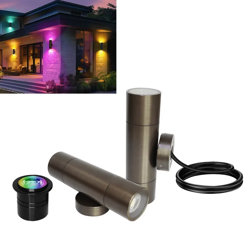 Smart Garden Is - Langlebige Messing-LED-Außenwandleuchte IP65 Wasserdichtes Design 12W
