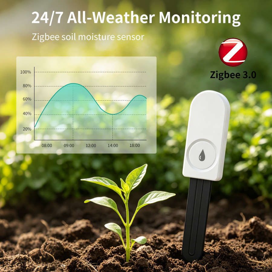 Smart Garden Moisture Sensor - Intelligenter ZigBee Bodenfeuchtesensor, Temperatur- und Feuchtigkeitsmessgerät,