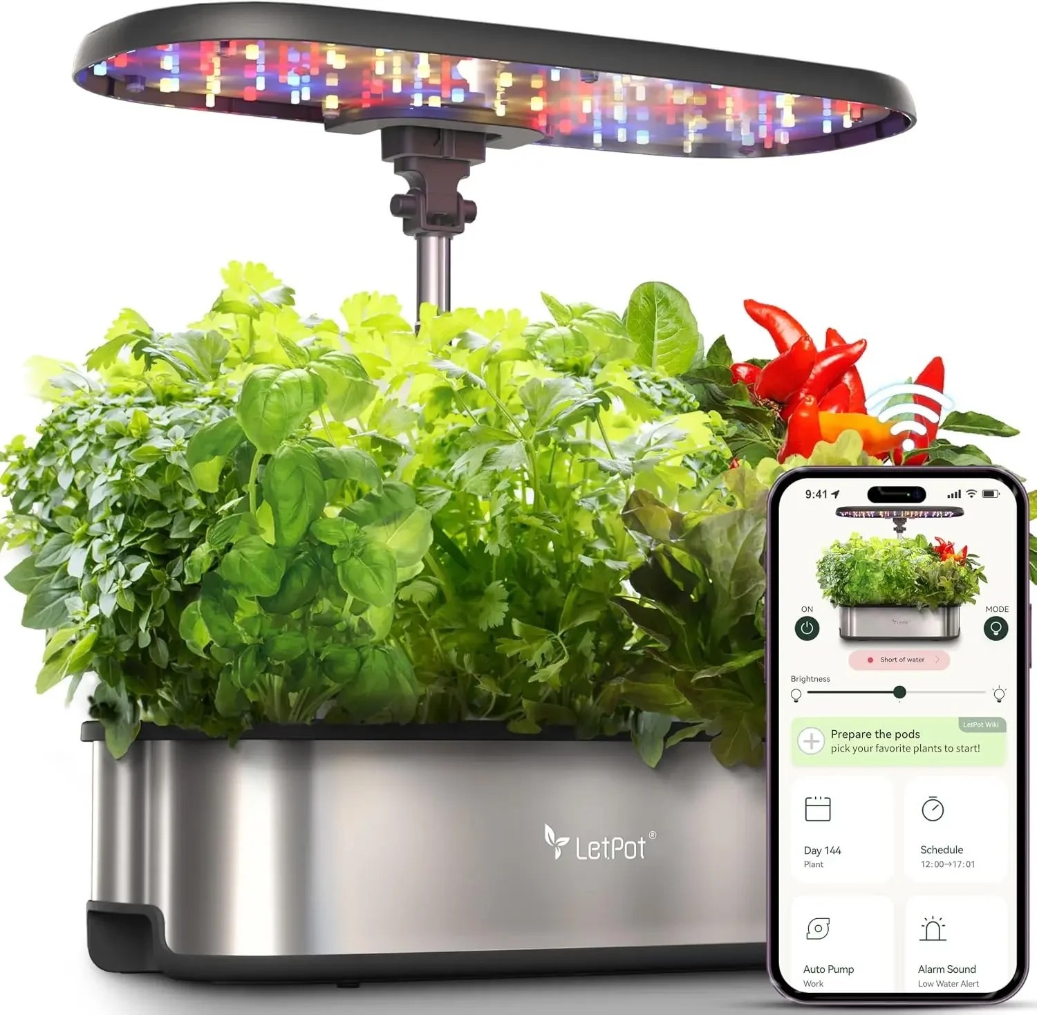 Smart Garden System - LETPOT LPH-SE Hydroponisches Anbausystem, 12-Pods Smart