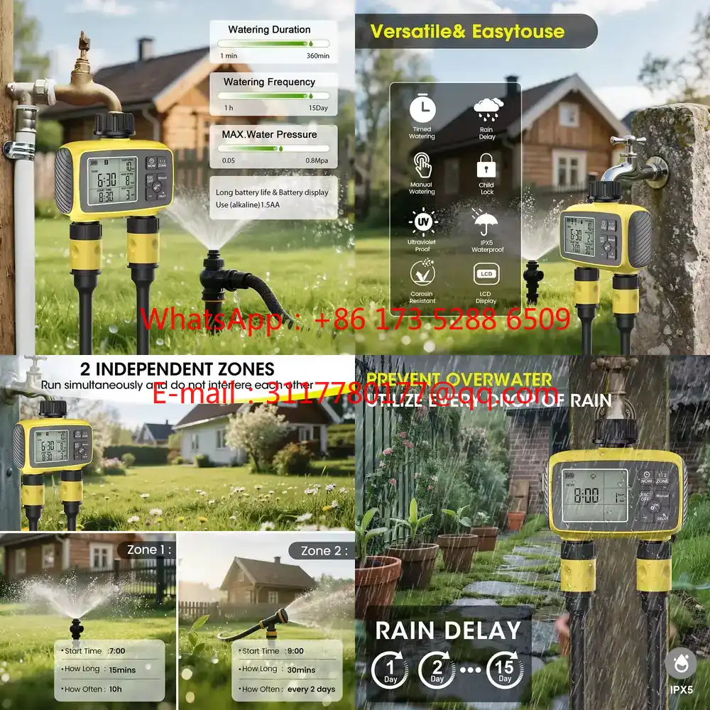 Smart Garden Is - WAP01 Großbildschirm Gartenbewässerungstimer 2 Ausgänge 2