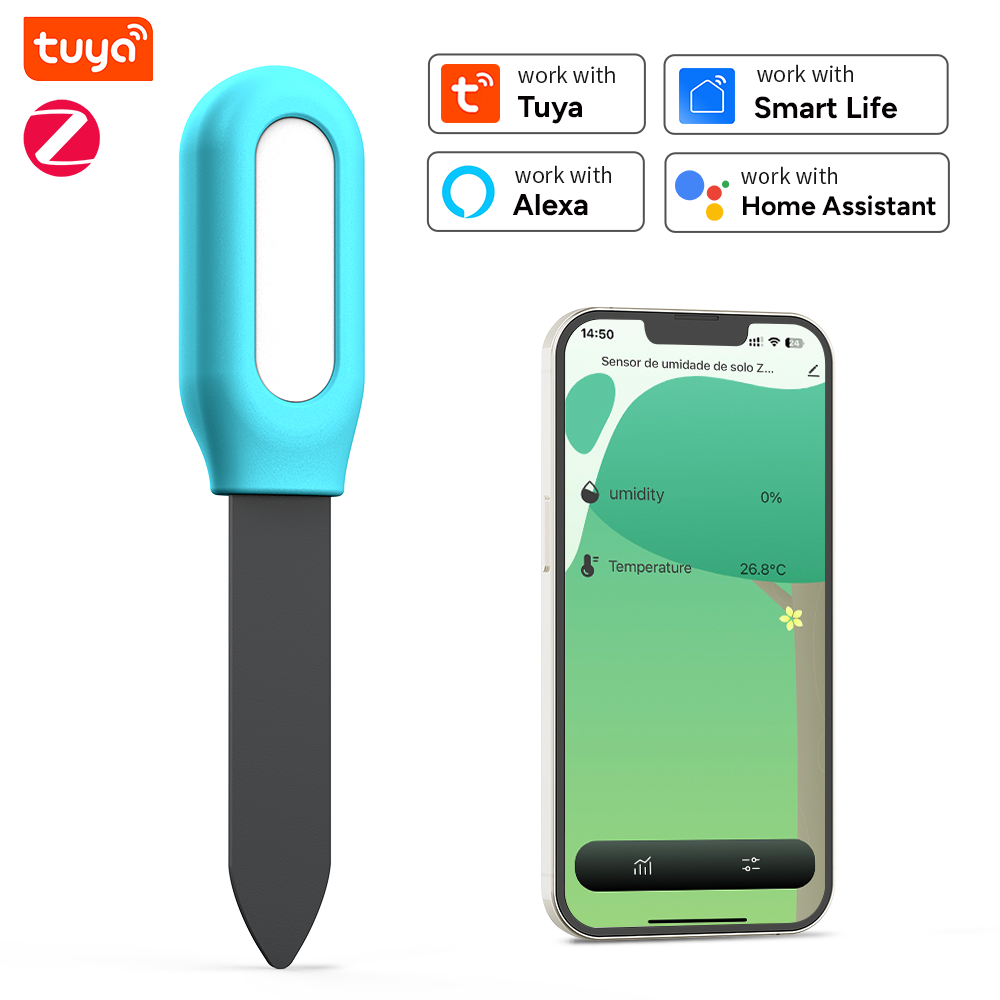Smart Garden Moisture Sensor - Tuya Zigbee Bodensensor Feuchtigkeit Temperatur Feuchtigkeitsdetektor