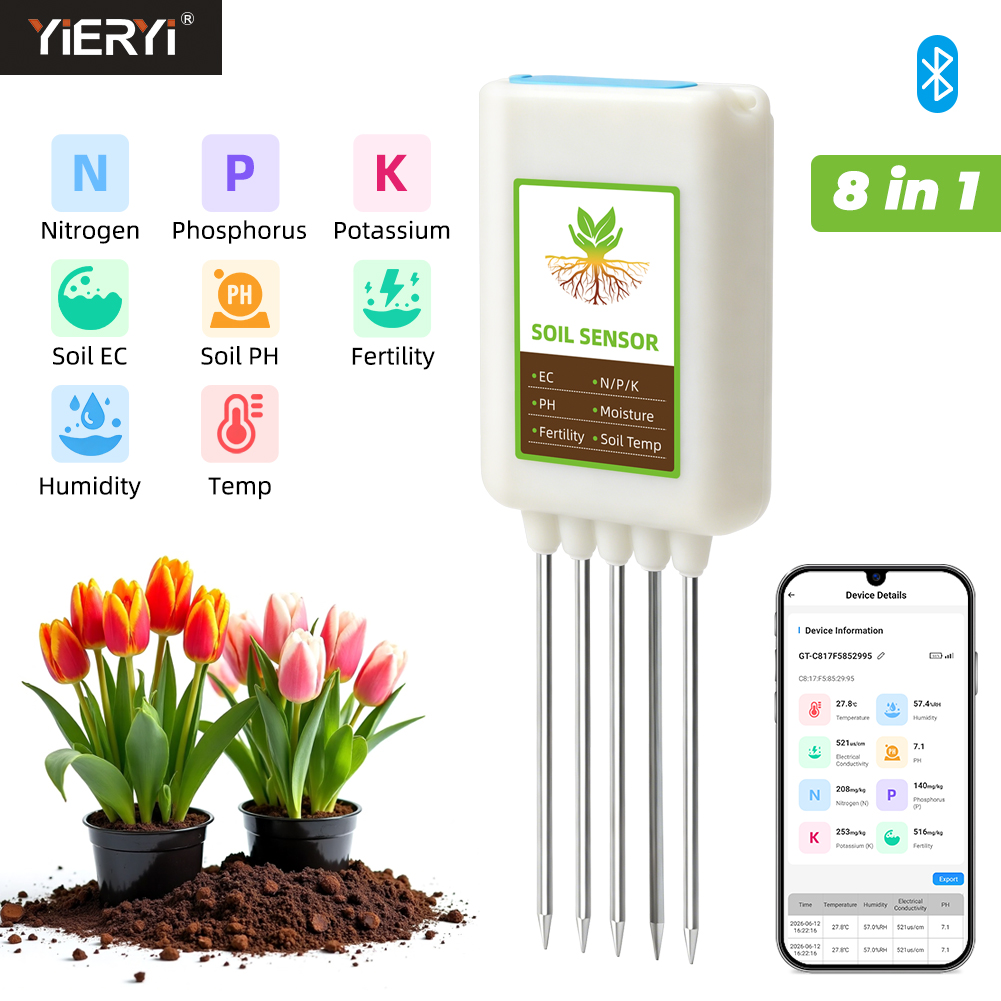 Yieryi Bluetooth 8-in-1 Bodent – Smart Garden Moisture Sensor Bewertung und Preis